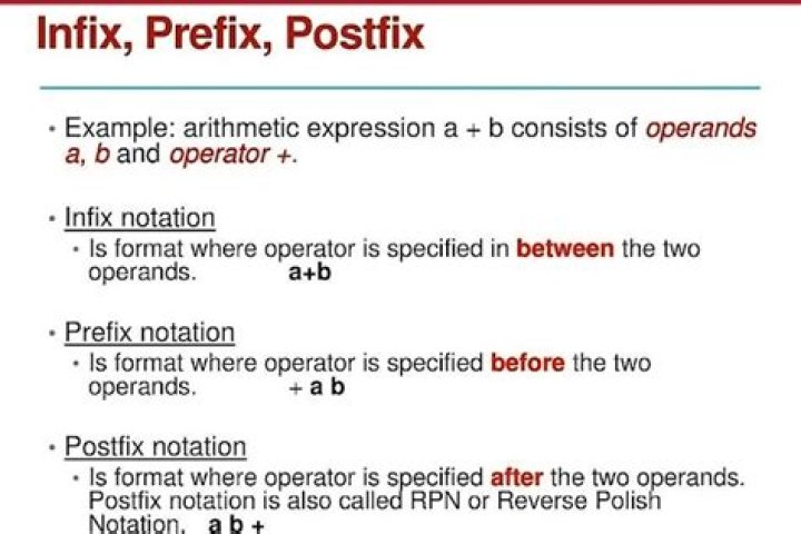 What is an infix example?
