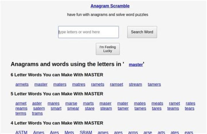 What is anagram scramble?