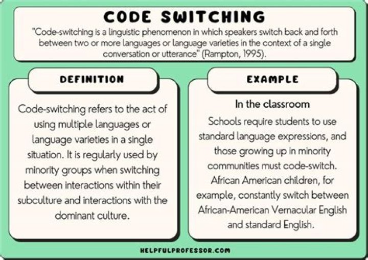What is code switching example?