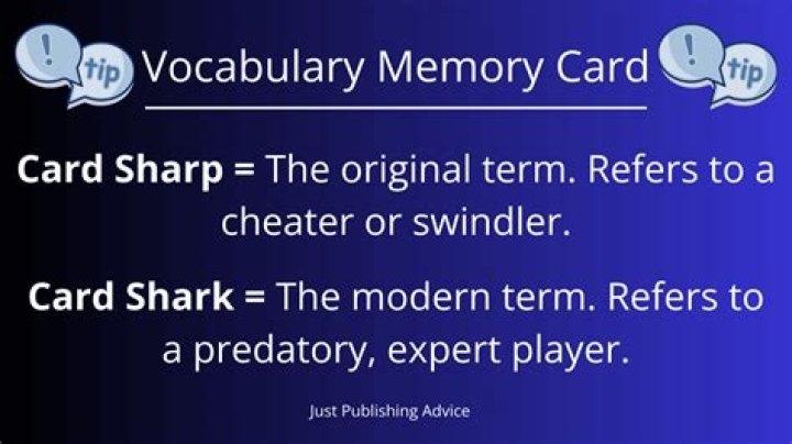 What is correct card sharp or card shark?