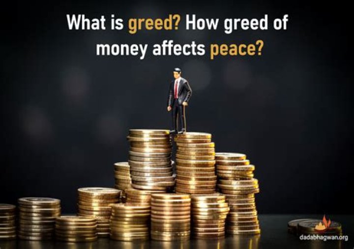 What is greed for money called?