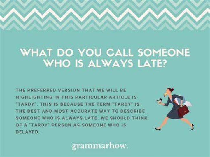 What is it called when someone is always late?