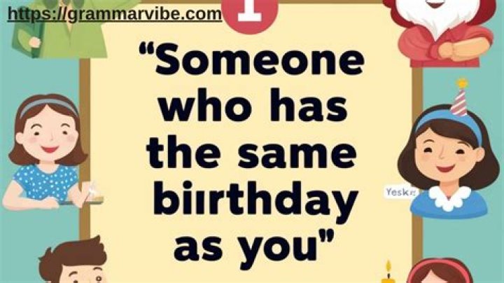 What is it called when two friends have the same birthday?