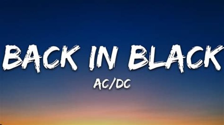 What is meaning of Back in Black?