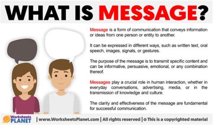 What is message explain?