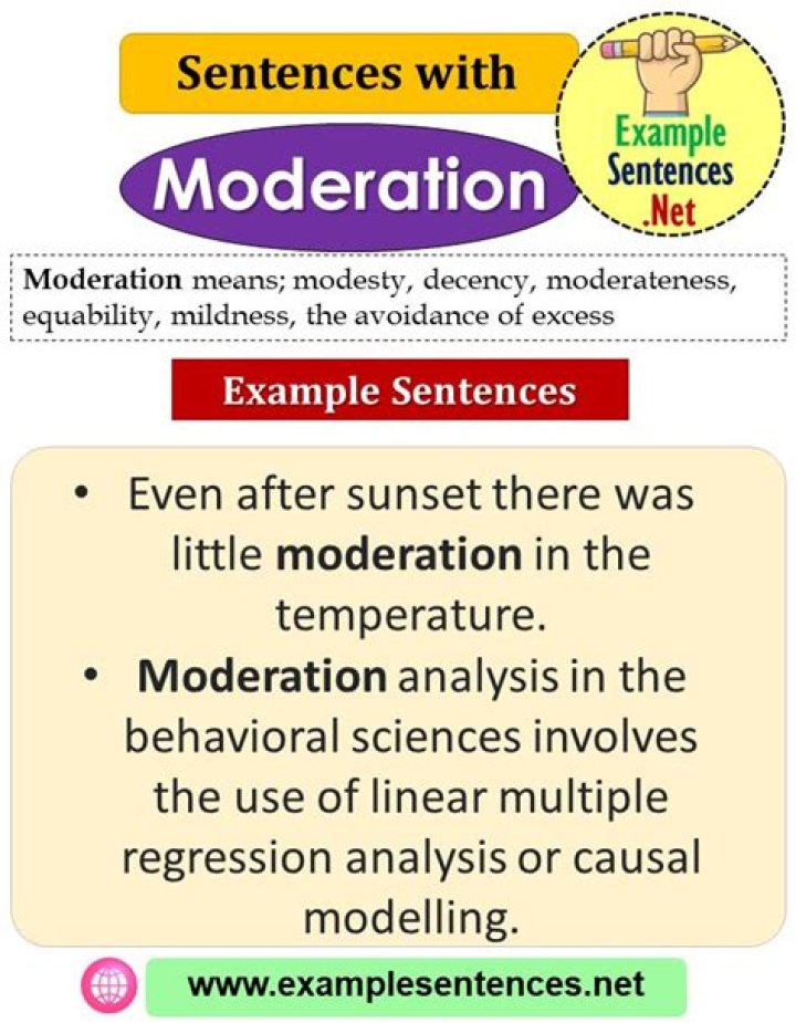 What is moderation simple words?