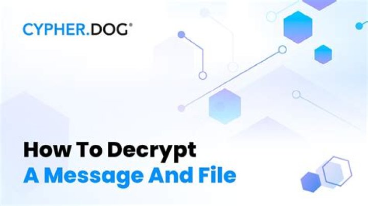 What is needed to decrypt a message?