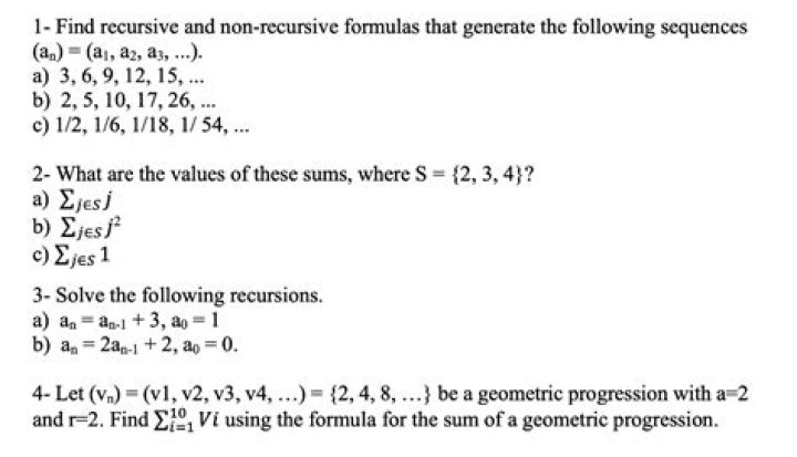 What is non recursive sequence?