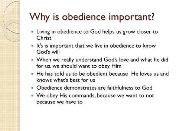 What is obedience and its importance?