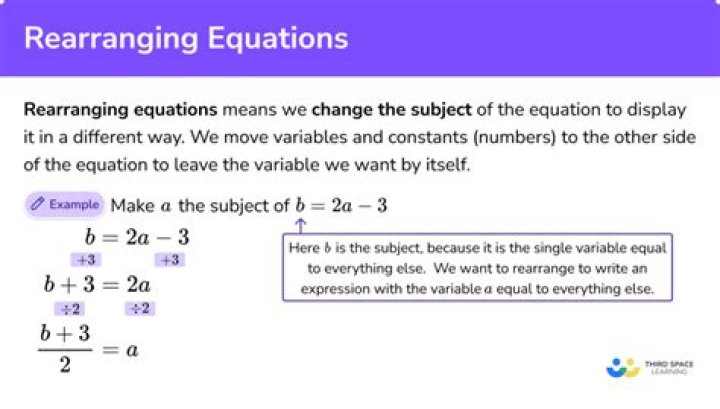 What is rearranging formula?