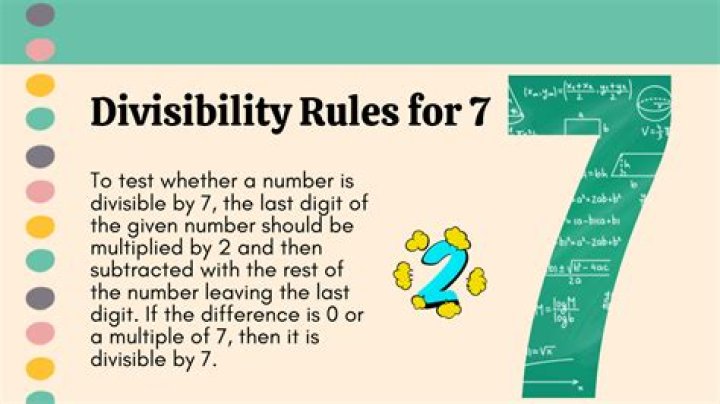 What is the 7 divisibility rule?