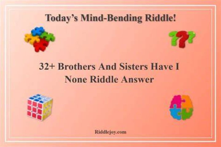 What is the answer to the Riddle brothers and sisters I have none?