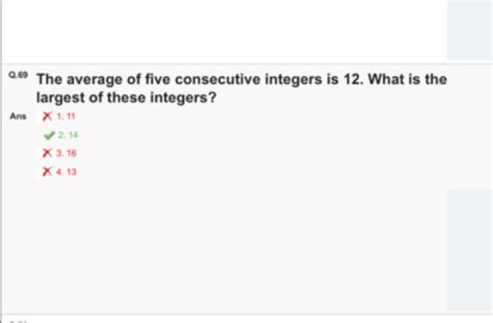 What is the average of 5 consecutive integers?