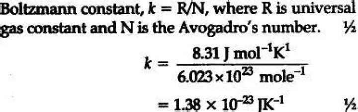 What is the Boltzmann constant value?