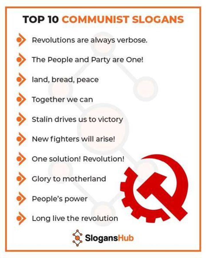 What is the communist slogan?