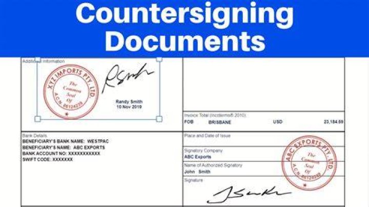 What is the counter signature?