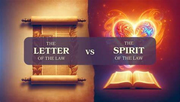 What is the difference between the spirit of the law and the letter of the law?