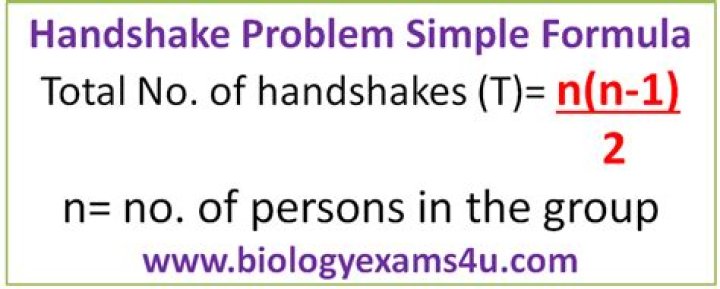 What is the formula for the handshake problem?