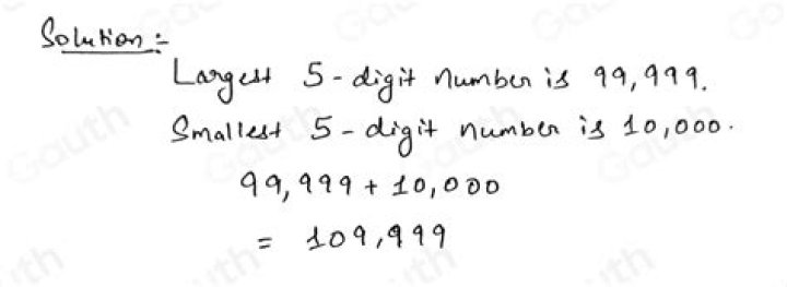 What is the largest 5 digit number 1?