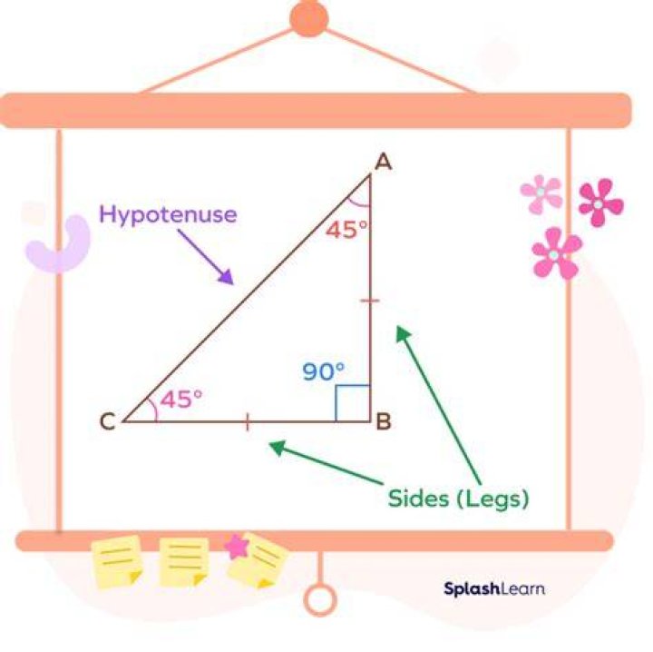 What is the length of the hypotenuse of a 45 45 90 triangle?
