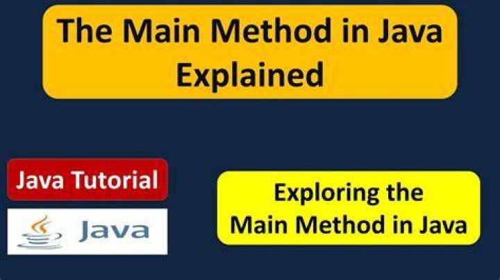 What is the main method in Java?