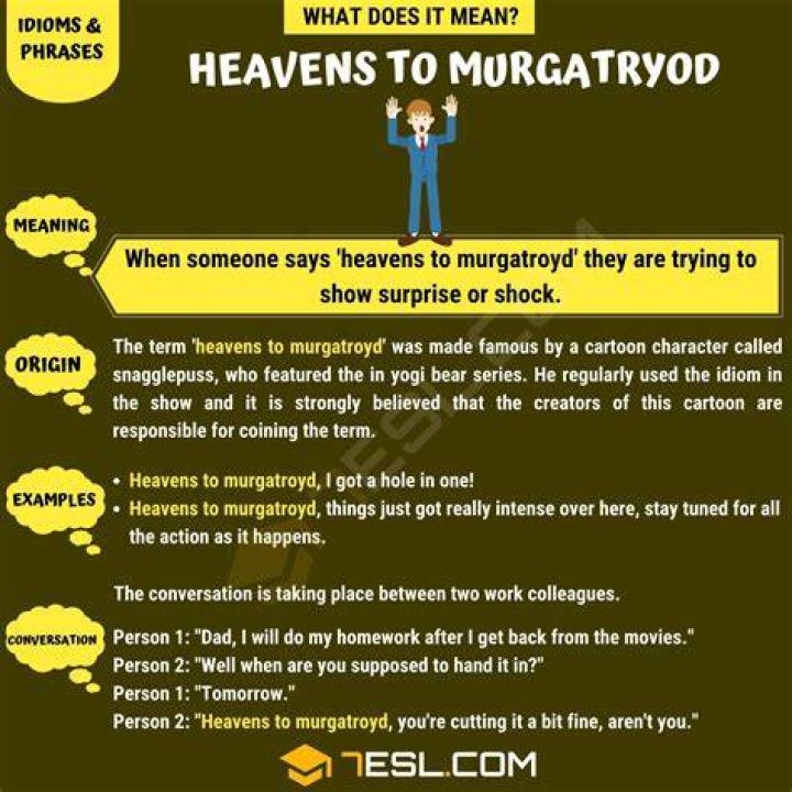 What is the meaning of Heavens to Murgatroyd?