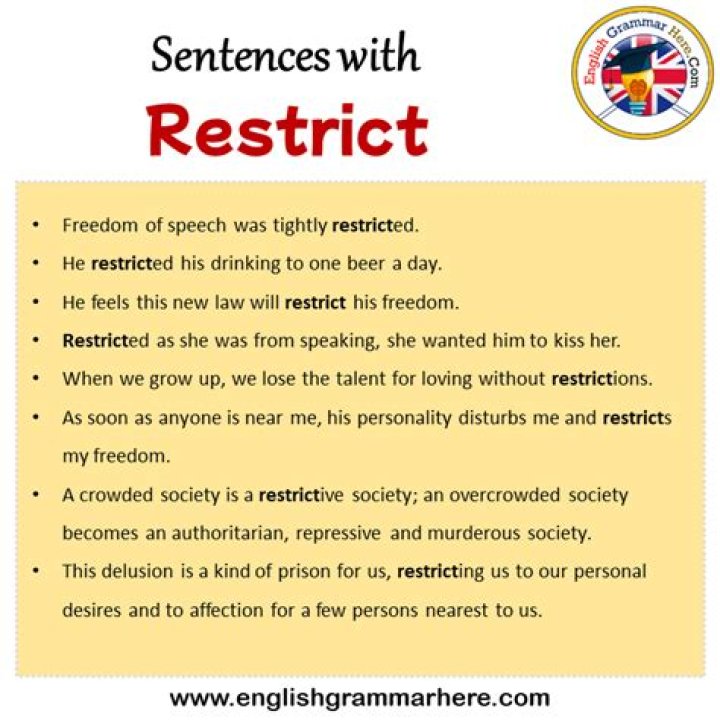What is the meaning of restrict in dictionary?