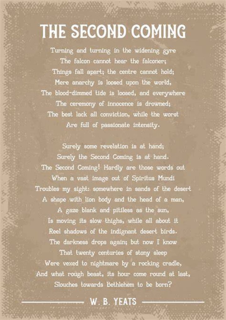 What is the meaning of Yeats poem The Second Coming?