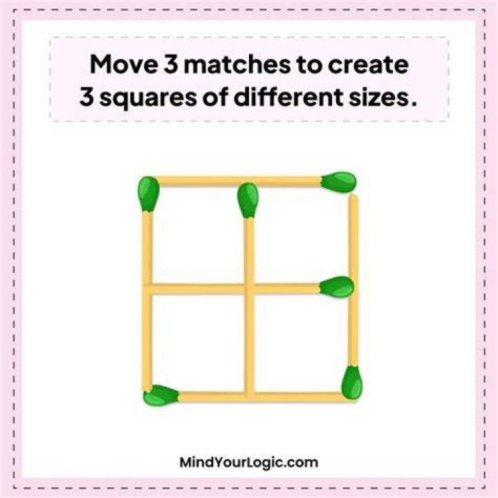 What is the minimum number of matchsticks that we have to move to create 3 squares?