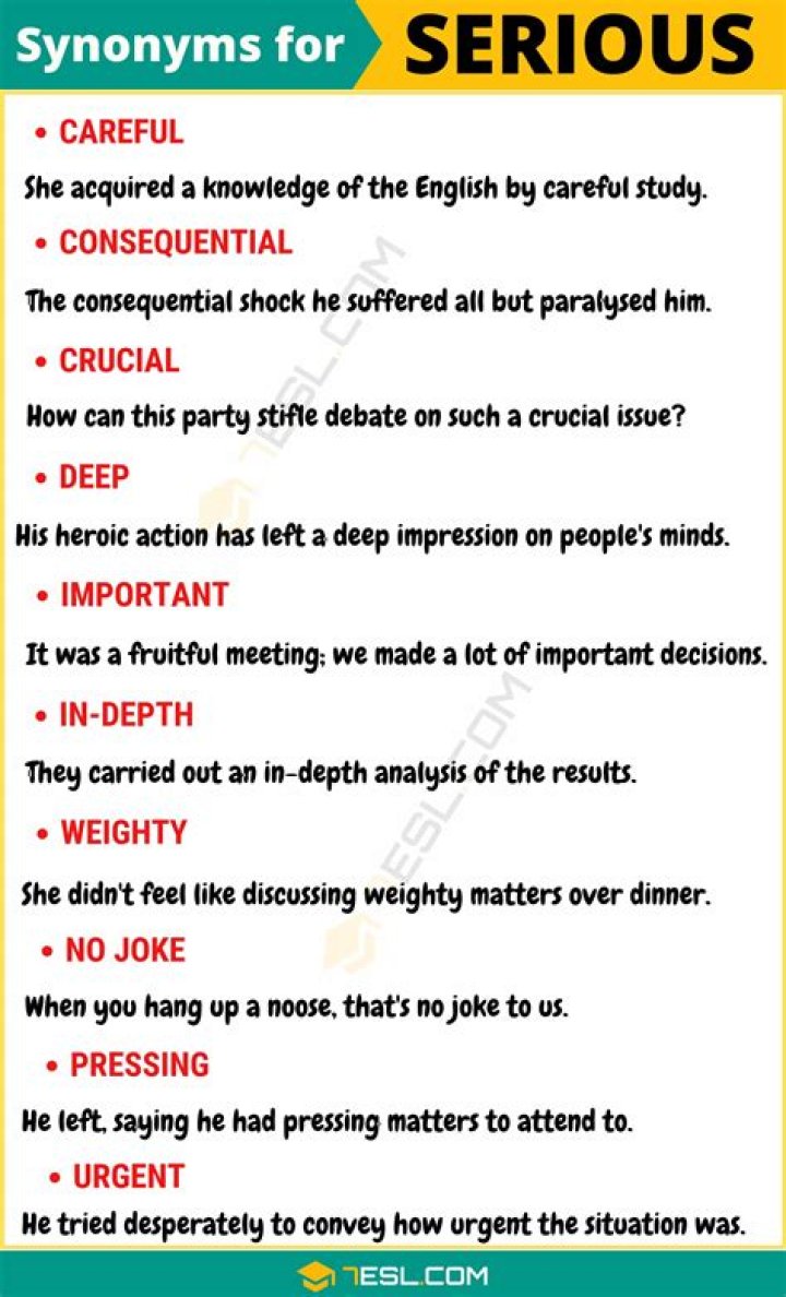 What is the most serious word?