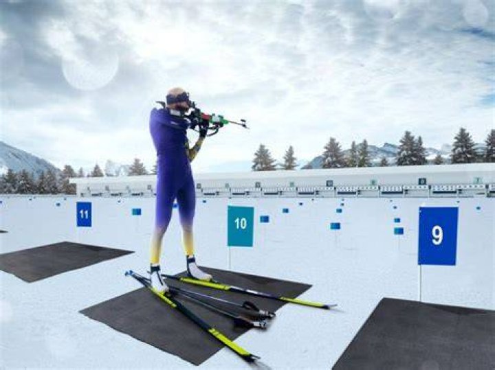 What is the penalty for missing a shot in the biathlon?