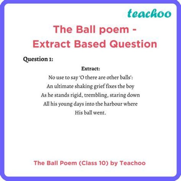 What is the poem the ball poem about?