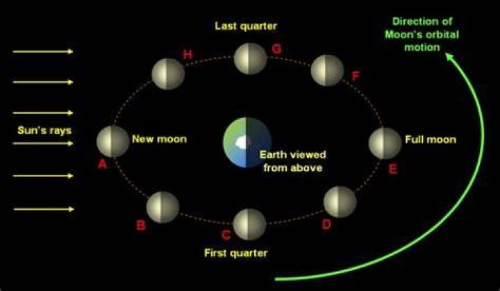 What is the position of Moon on new moon day?