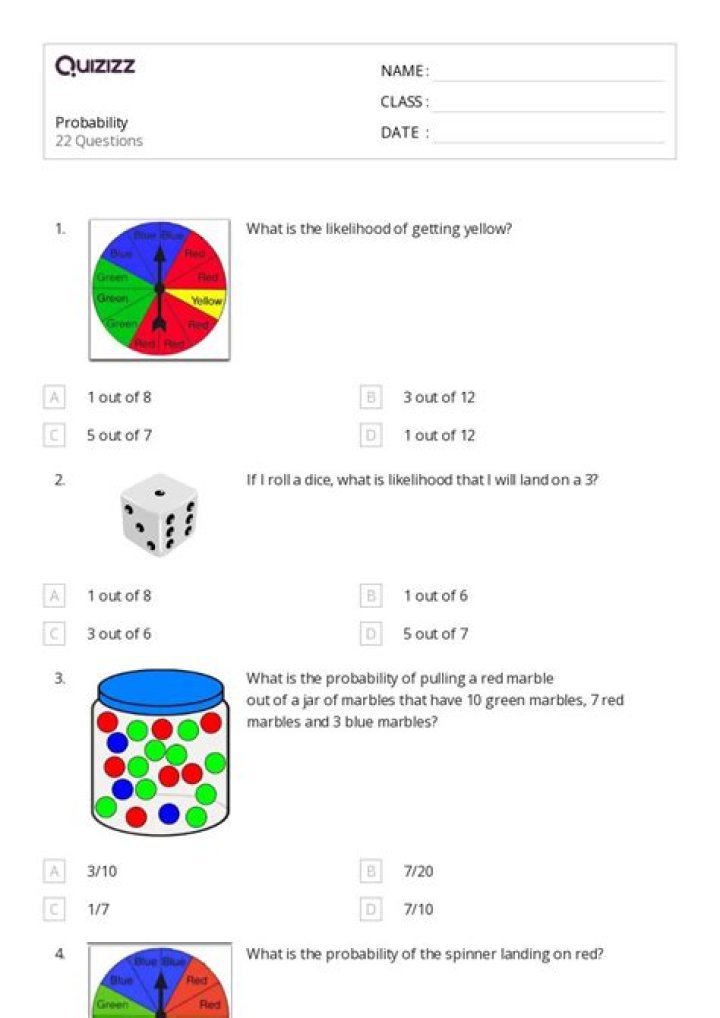 What is the probability of answering all 3 questions correctly by guessing?