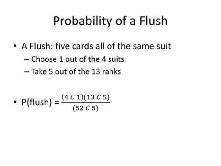 What is the probability of drawing 5 cards and getting a flush?