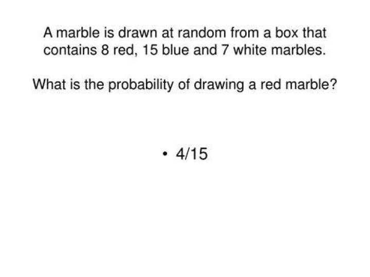What is the probability of drawing a red marble?