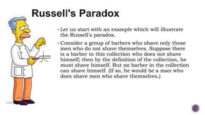 What is the Russell Barber paradox?