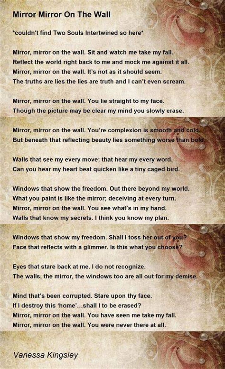 What is the saying Mirror mirror on the wall?