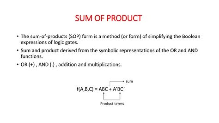What is the sum of and product?