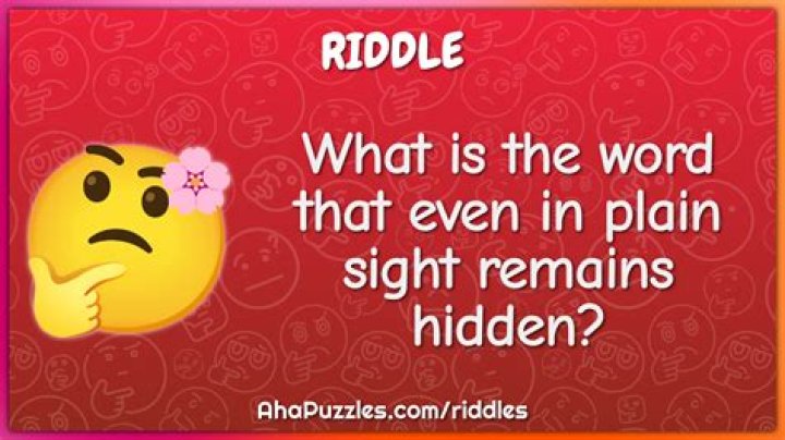 What is the word hidden in plain sight?