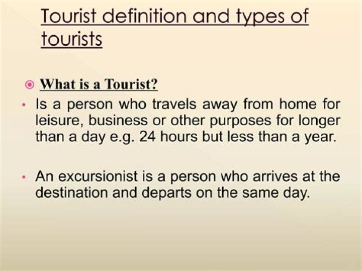 What is tourist example?