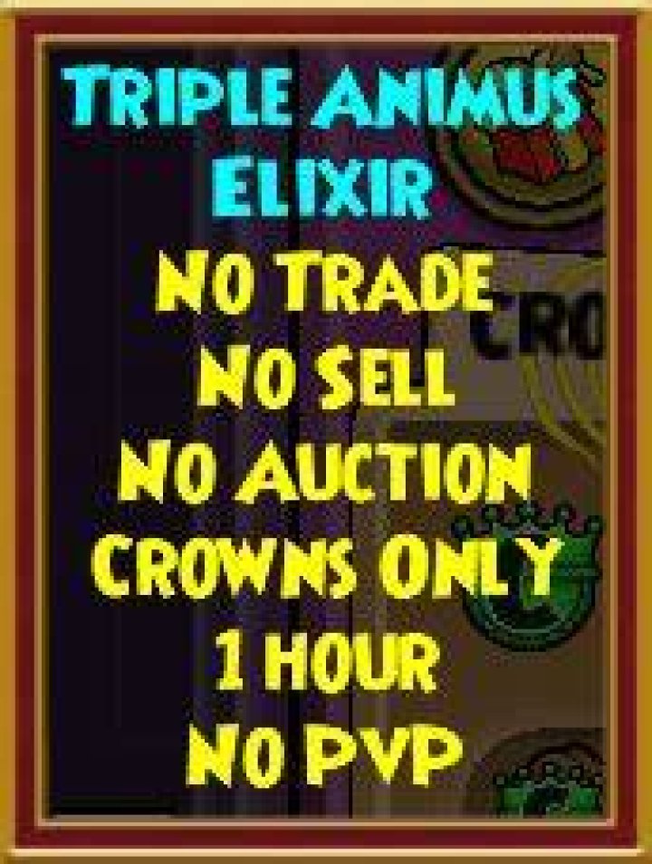 What is triple animus elixir Wizard101?