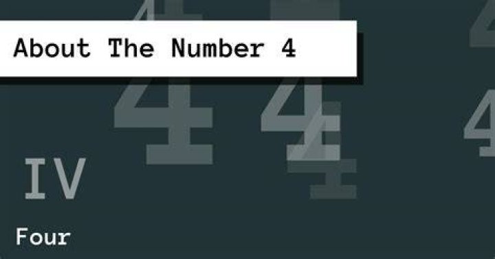What is unique about the number 4?