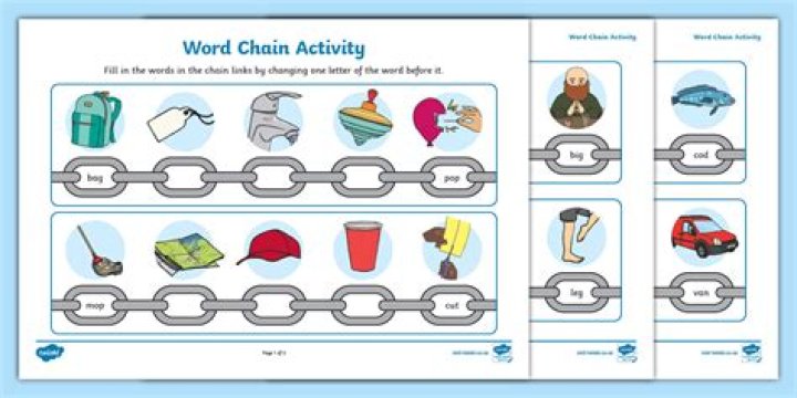 What is word chain with example?