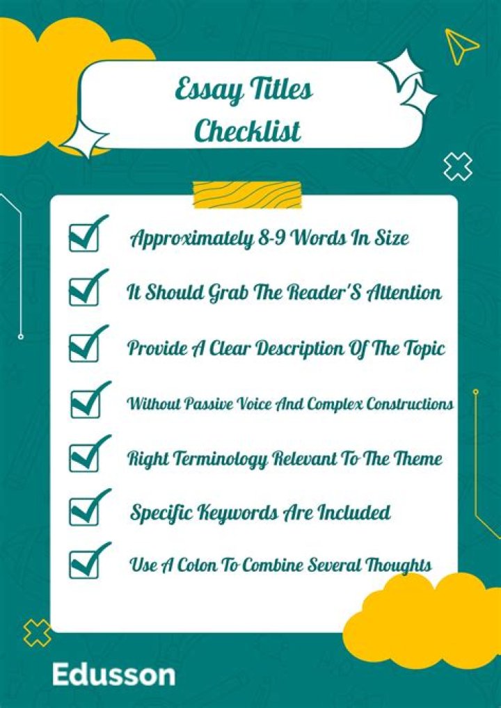 What makes a good title for an essay?