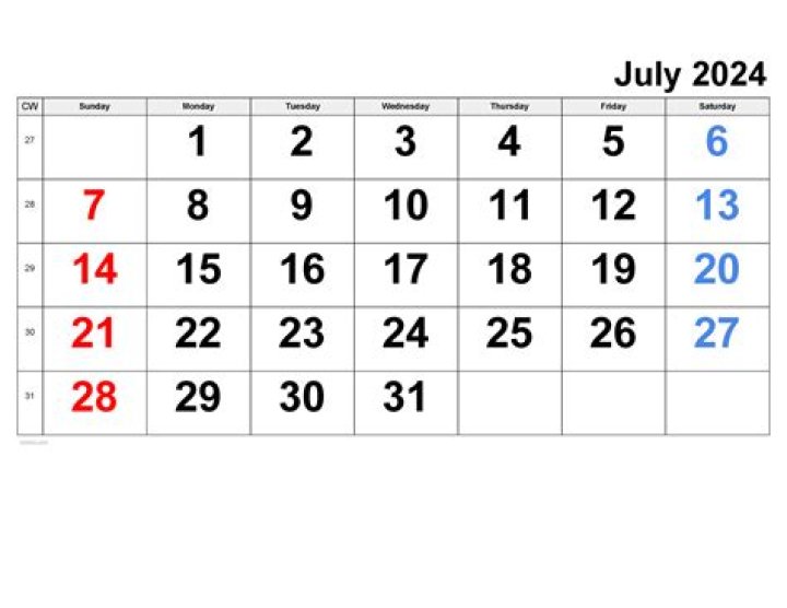 What number is July month?