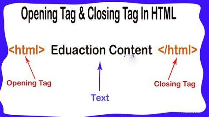 What requires opening tag?