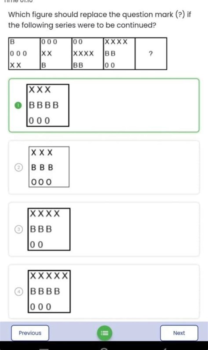 What should replace the question mark in the below table?