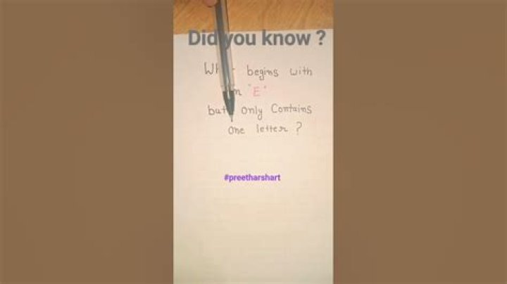 What word only contains one letter?