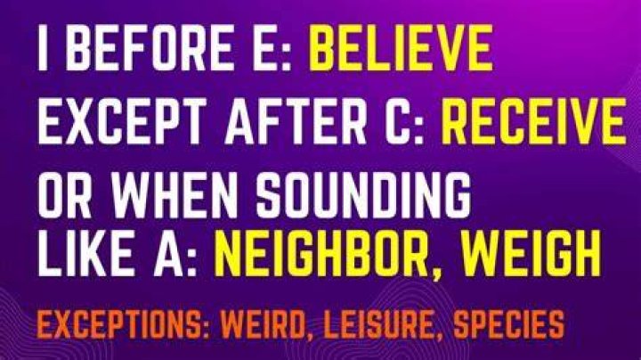 What words do not follow the I before E rule?